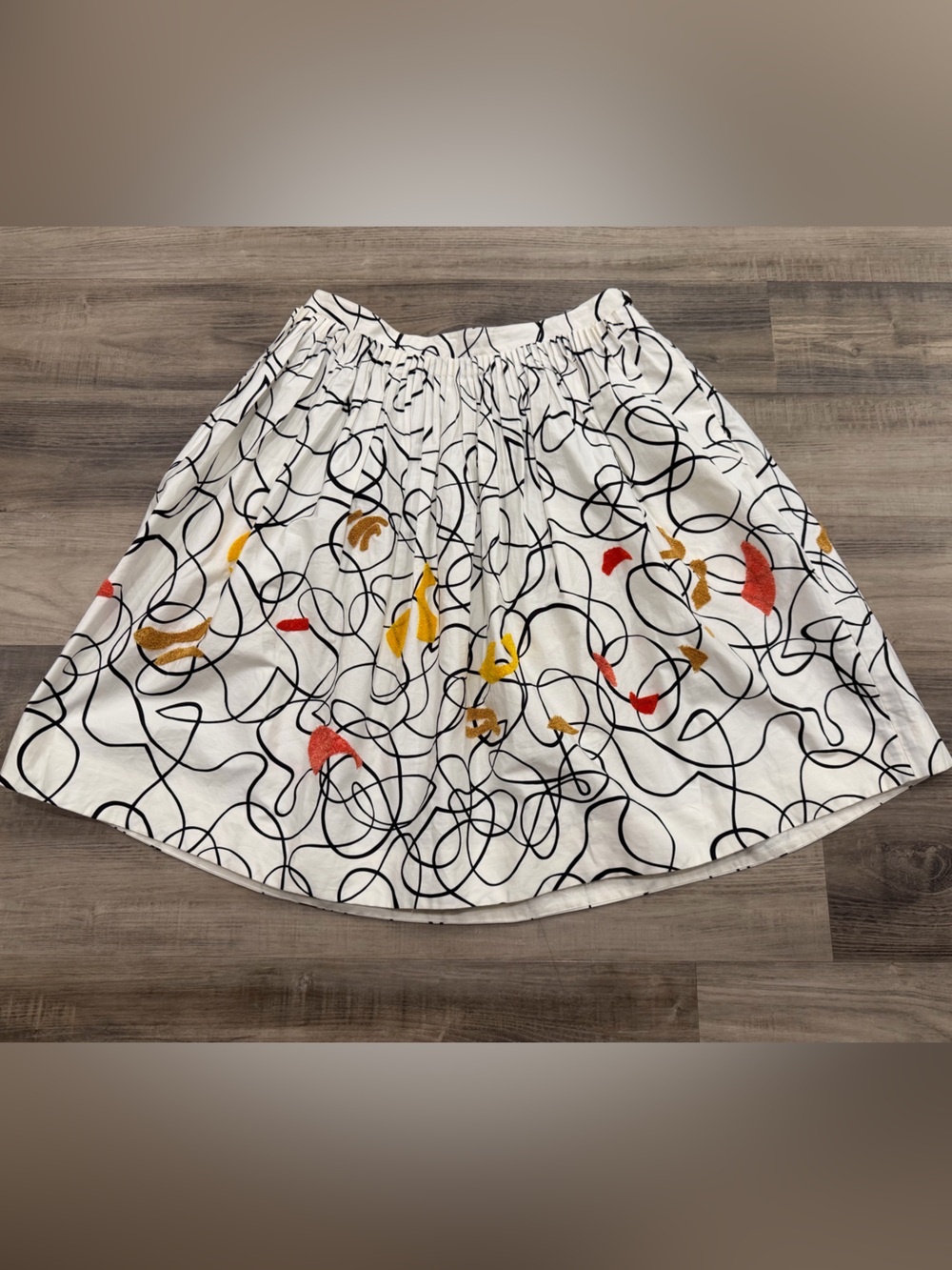 Anthropologie Maeve Abstract Embroidered Skirt Size 8